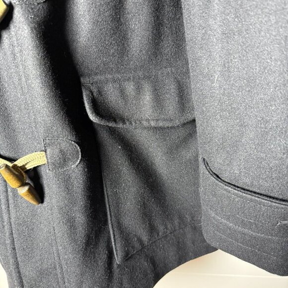 Duffle Coat- A[xist] Black, Size Medium, Wood Toggles Quilted Lining-EXCELLENT - Picture 11 of 13